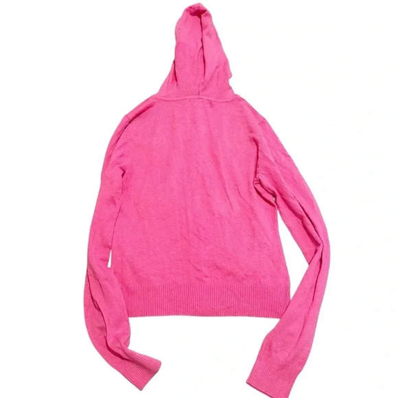 NWT Y2K deadstock Pink butterfly & rose zip up sweater size medium - Picture 2 of 10